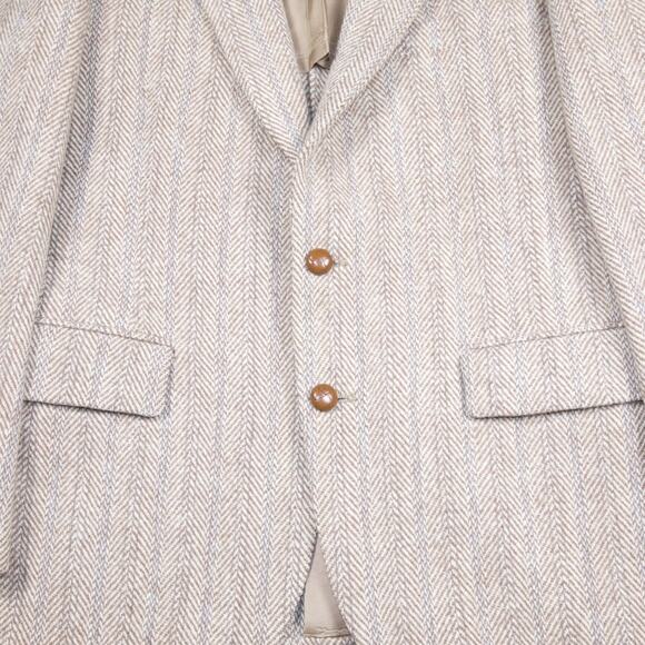 Harris & Frank x Harris Tweed Herringbone Sport Coat 42R - Picture 6 of 8